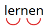 Silbenbögen beim Wort "lernen"